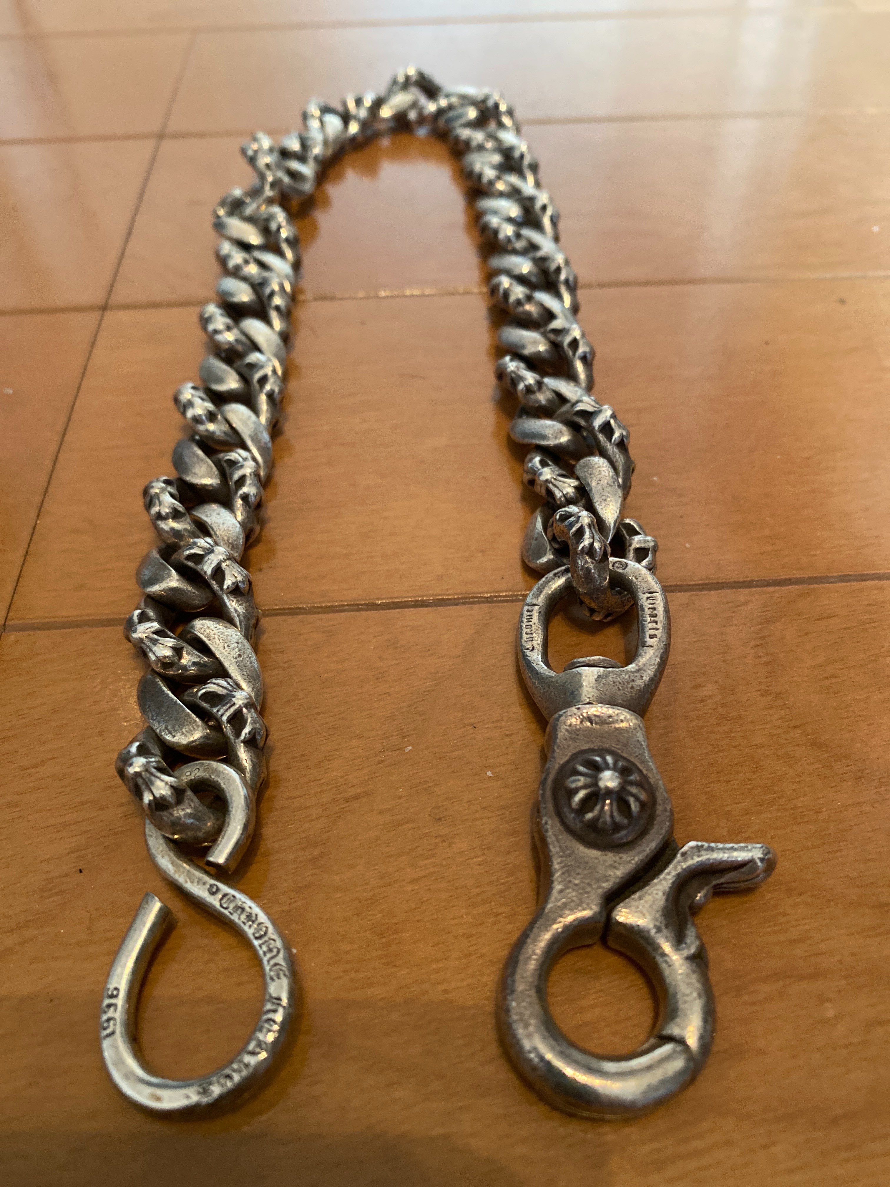 Chrome Hearts Fancy Link Chain 1 Clip Wallet Chain Short "Silver"