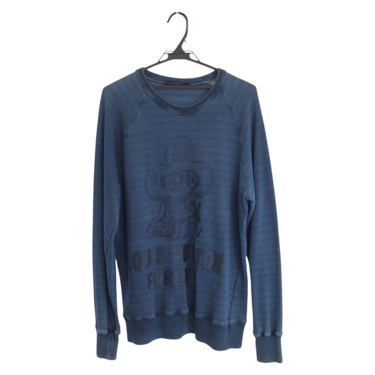 美品 LOUIS VUITTON ルイヴィトン ヴィヴィエンヌ フォーエバー サイズXL ネイビー コットン 長袖Tシャツ トレーナー スウェット 601754 【中古】