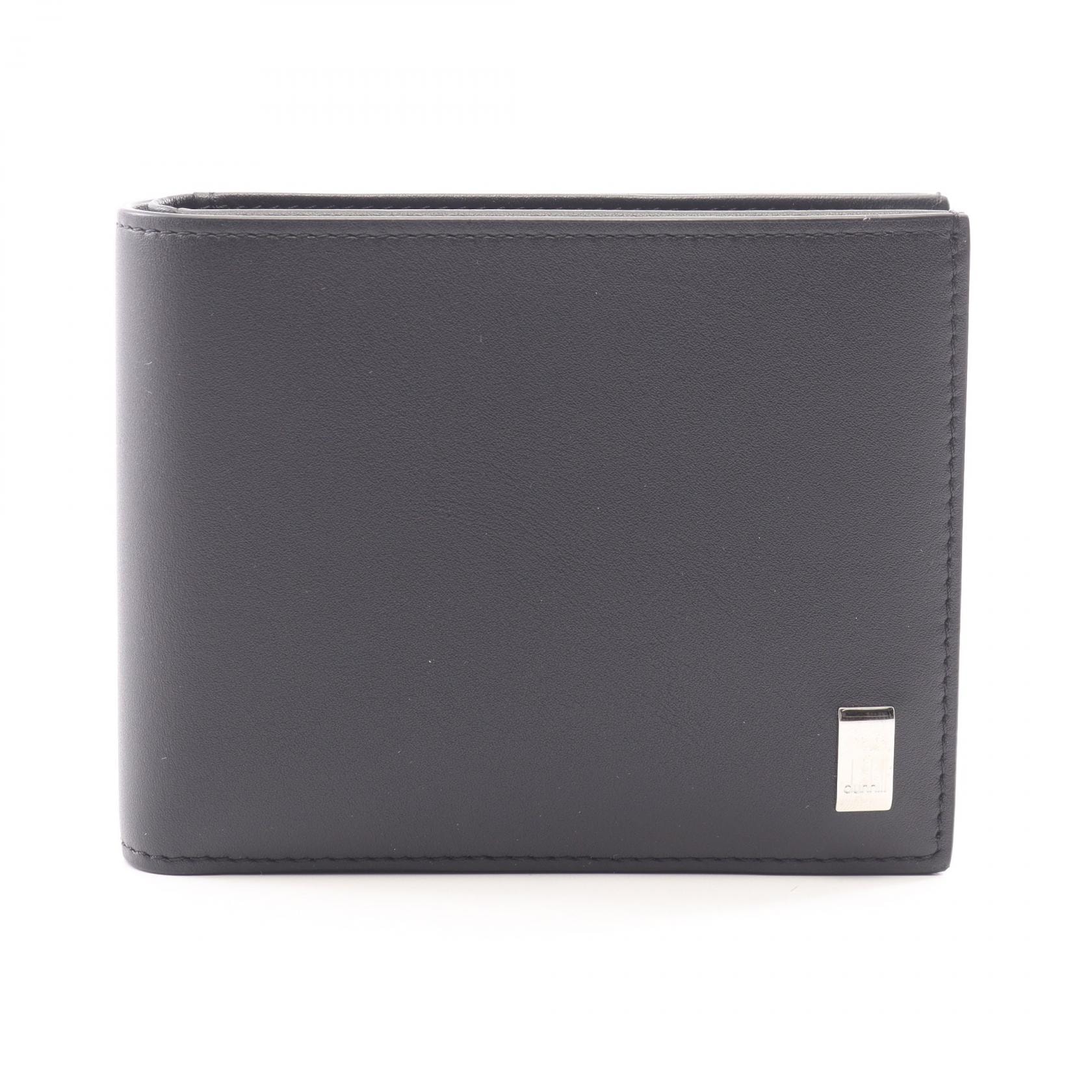 ダンヒル Dunhill 二つ折り財布 財布 レザー メンズ ブラック系 DU19F2F32AT001R 【新品】