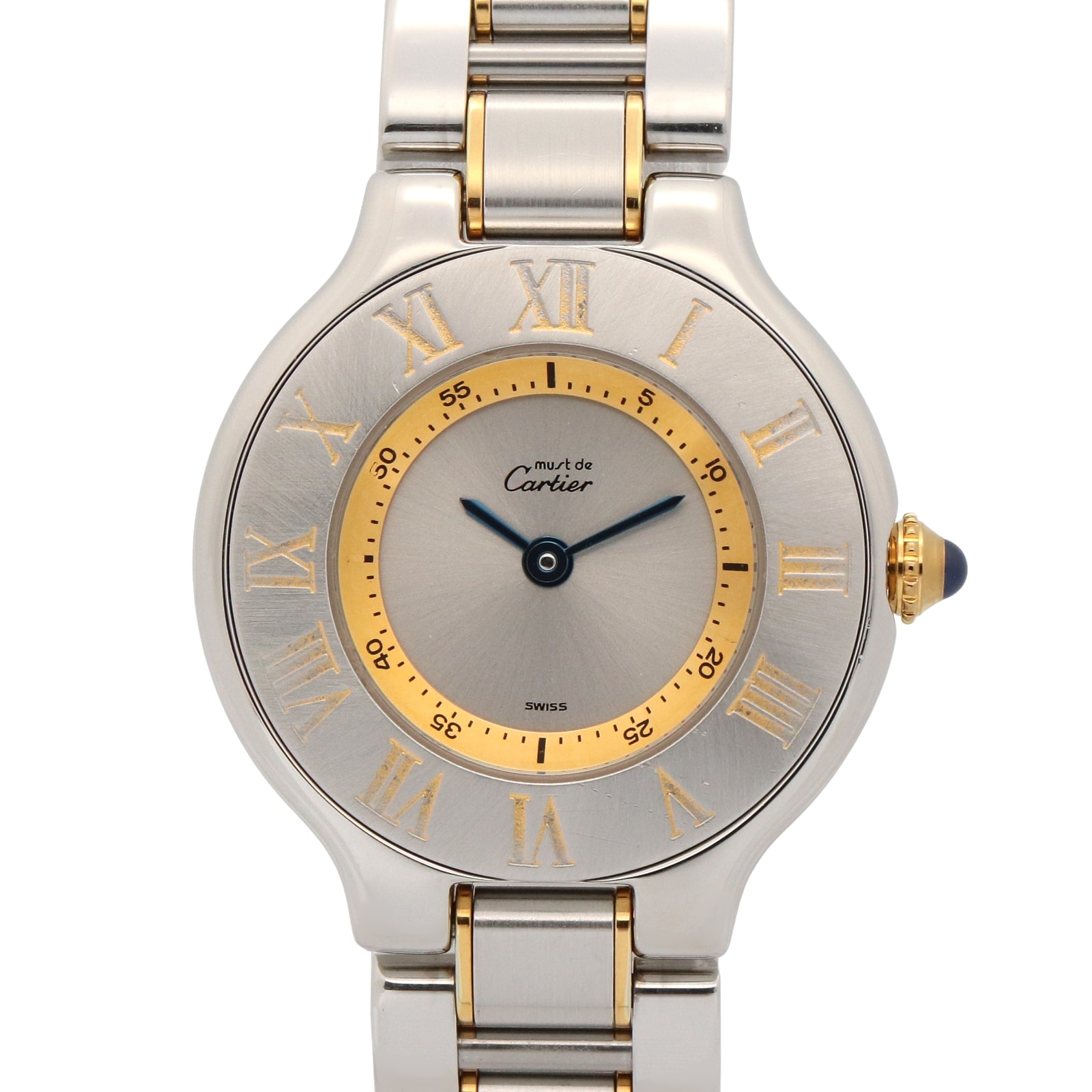 カルティエ CARTIER マスト21 SM 腕時計 時計 GP(ゴールドメッキ) ステンレススチール レディース シルバー系 W10073R6 【中古】