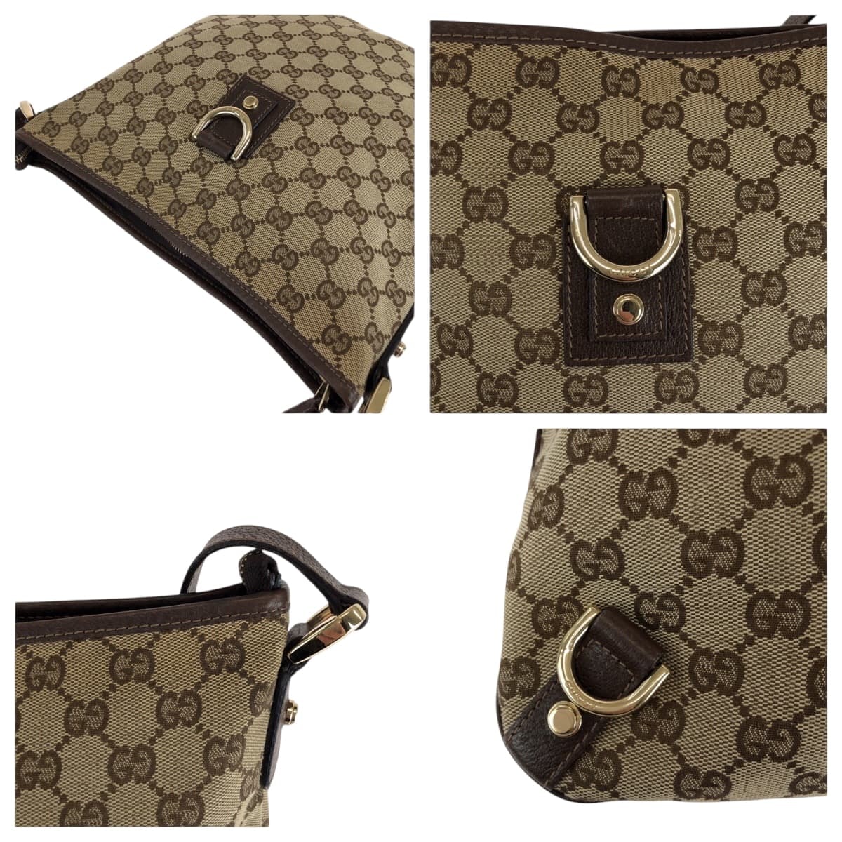 【美品】GUCCI グッチ アビー GG キャンバス ショルダーバッグ ブラウン B (目立った傷や汚れなし)】美品 GUCCI グッチ アビー ブラウン