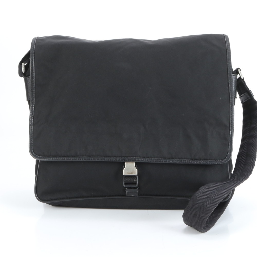 ■極美品 プラダ テスート ナイロンショルダーバッグ レザー×ナイロン
