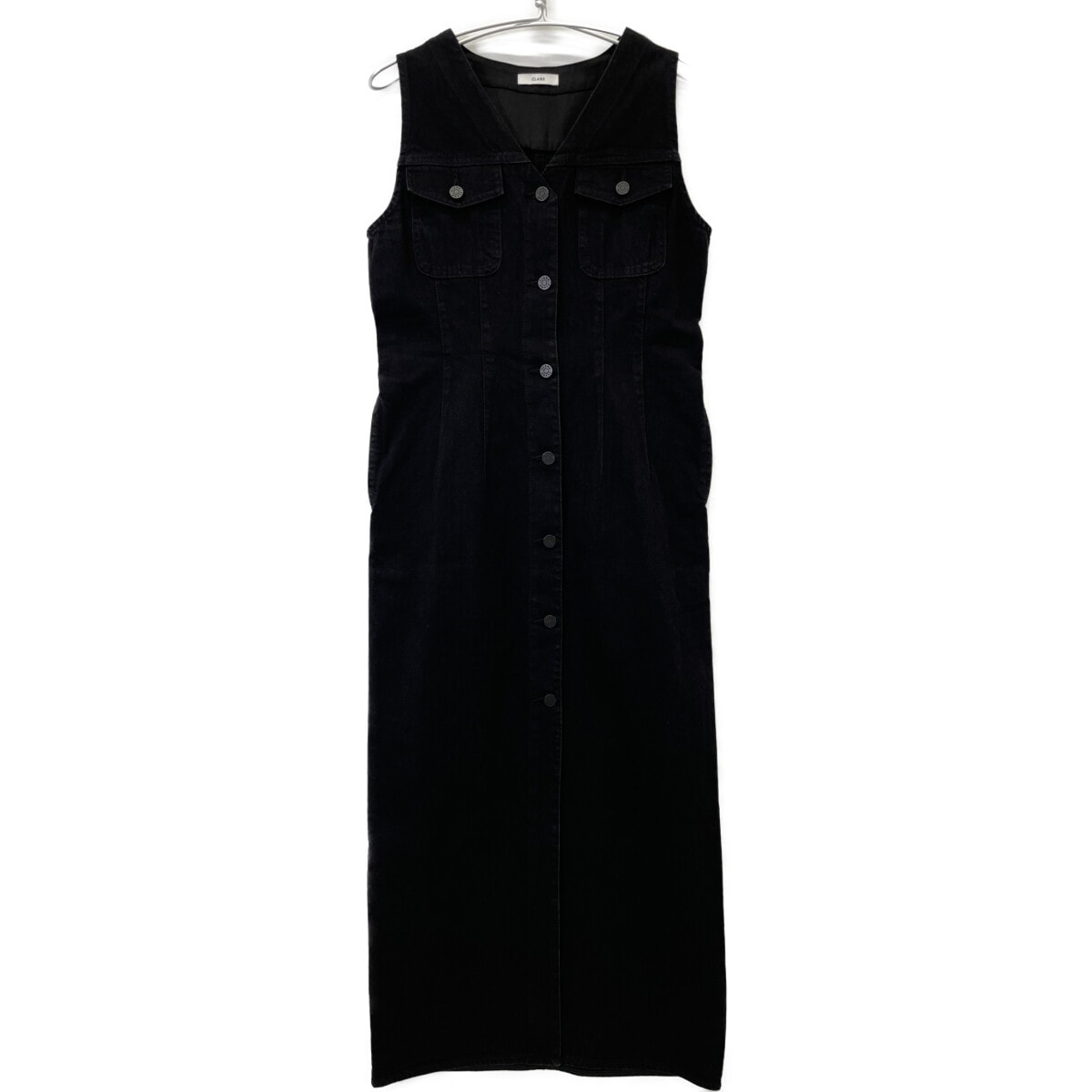 クラネ ブラック スリーブレス デニムワンピース 2