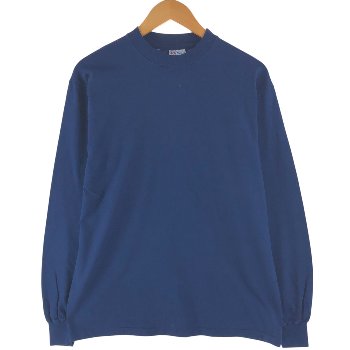 古着 80年代 ヘインズ Hanes BEEFY-T 青タグ モックネック ロングTシャツ ロンT USA製 メンズL相当 ヴィンテージ/eaa564839