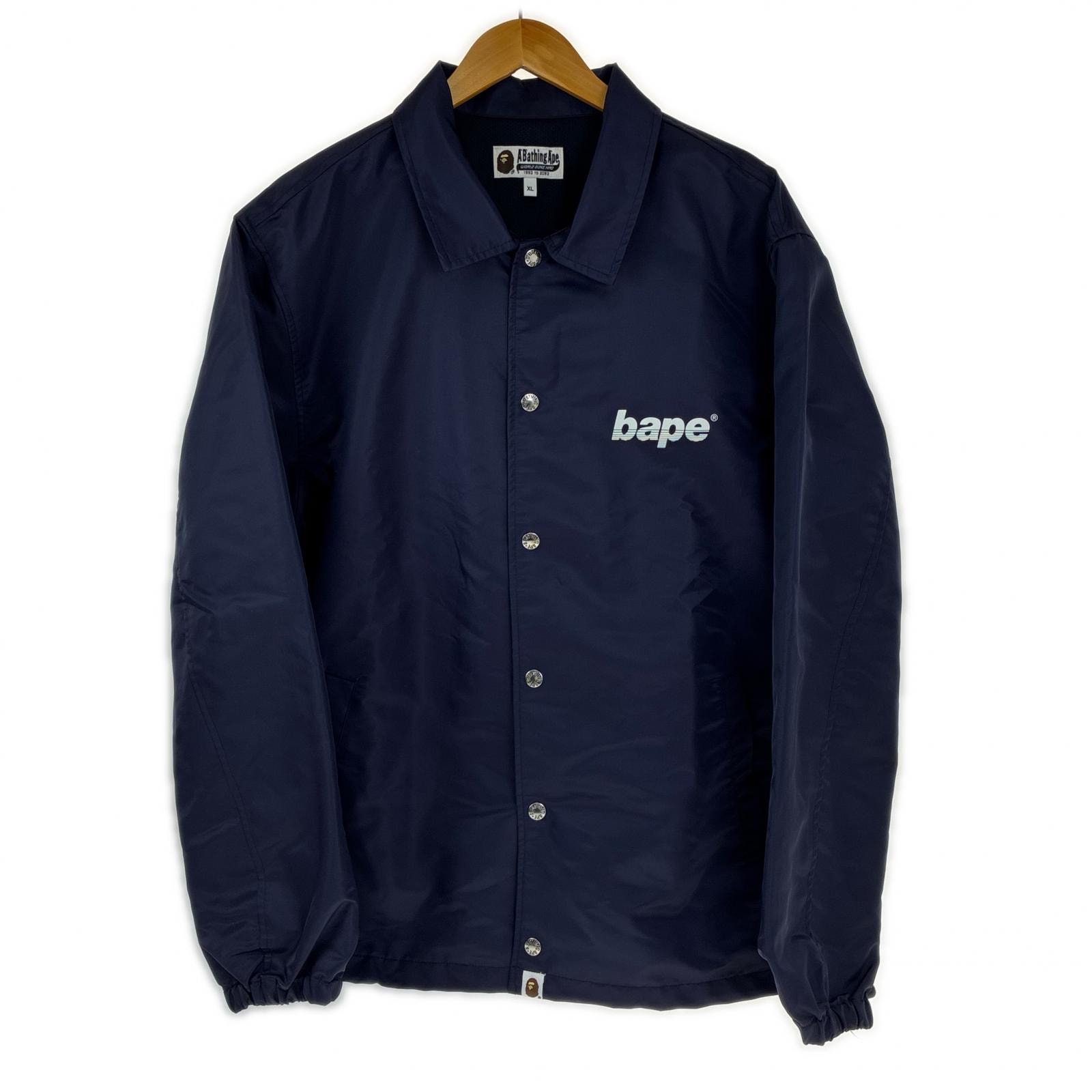 A BATHING APE アベイシングエイプ ジャケット コーチジャケット SIZE XL 001GDL201009H ネイビー