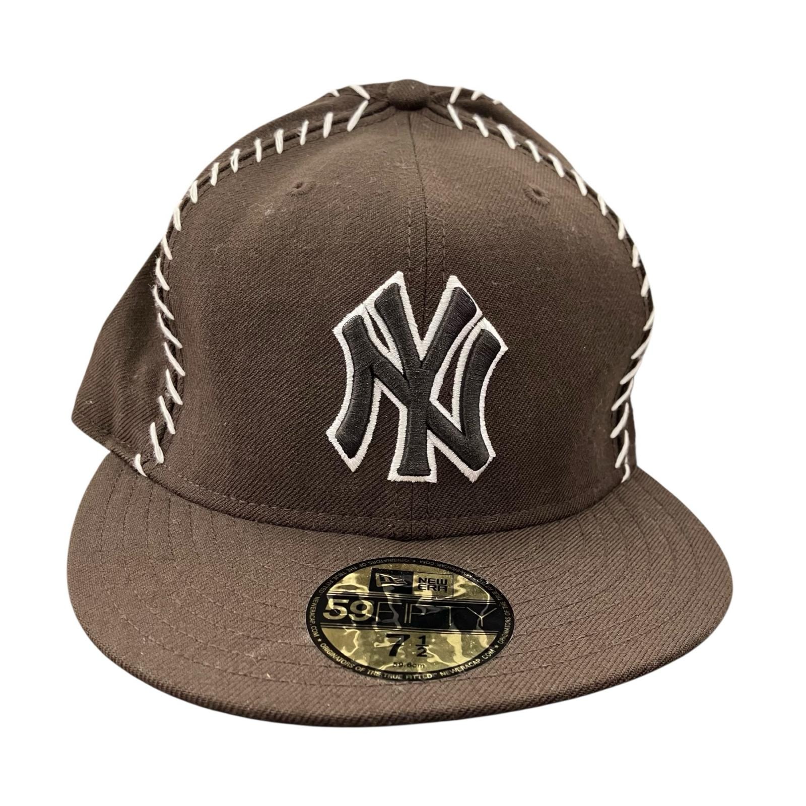 186001 現状品 NEW ERA ニューエラ キャップ 7 1/2 ブラウン 59FIFTY ユニセックス