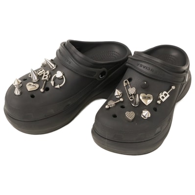 バレンシアガ xCROCS クロックス メタルジビッツ ミュール 37