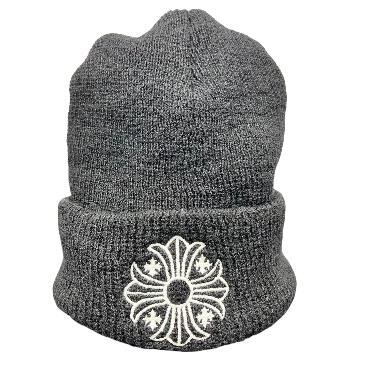CHROME HEARTS 極美品 WOOL WATCH CAP CHプラス 刺繍 ビーニー ニットキャップ ニット帽 ウール ブラック ホワイト マルチカラー 帽子 ロゴ Aランク 中古 鑑定済 クロムハーツ帽子