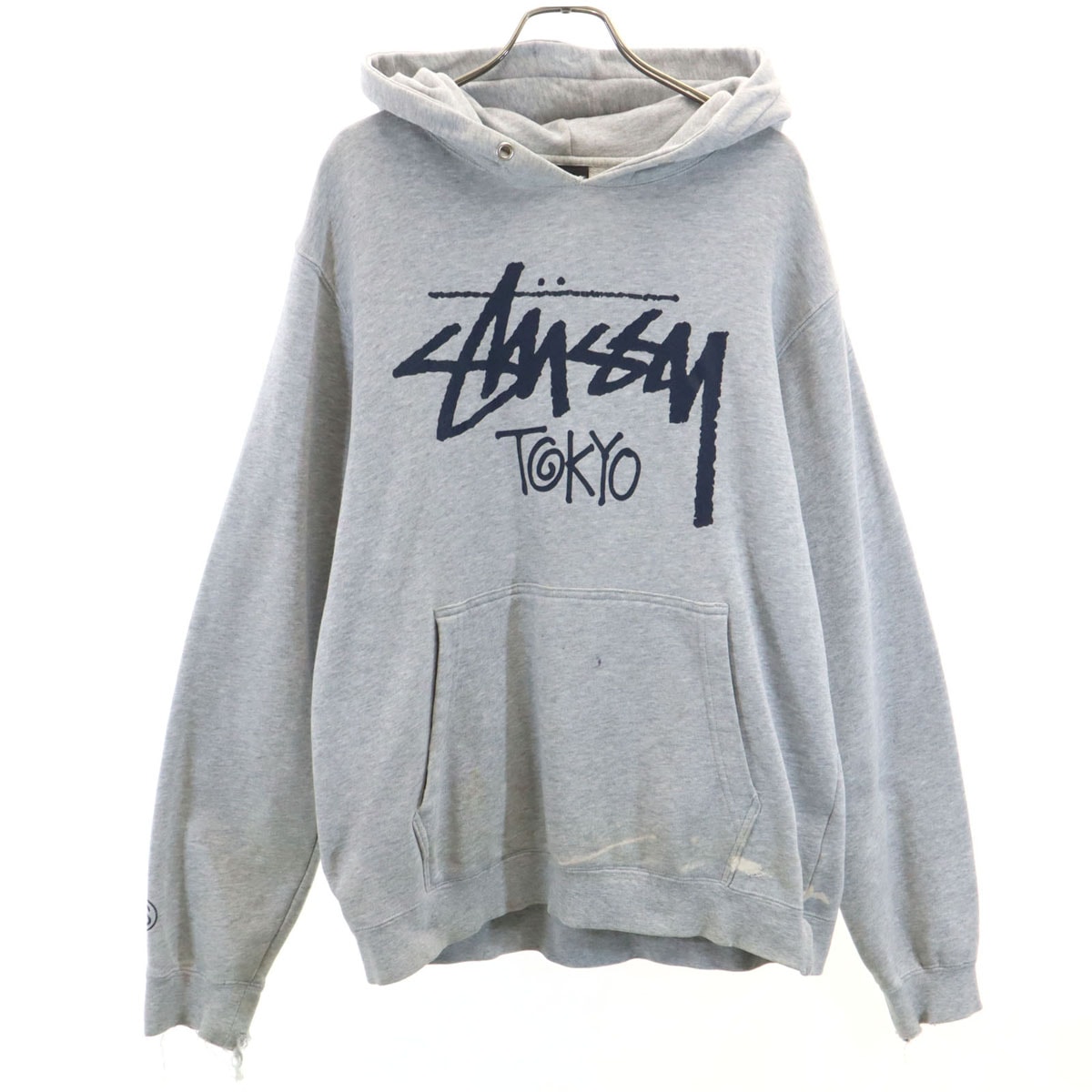 STUSSY ステューシー 長袖 スウェットパーカー M グレー