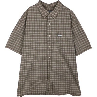 古着 90~00年代 カルバンクライン Calvin klein JEANS 半袖 コットン チェックシャツ ボックスシャツ メンズXL相当 ヴィンテージ/eaa478036