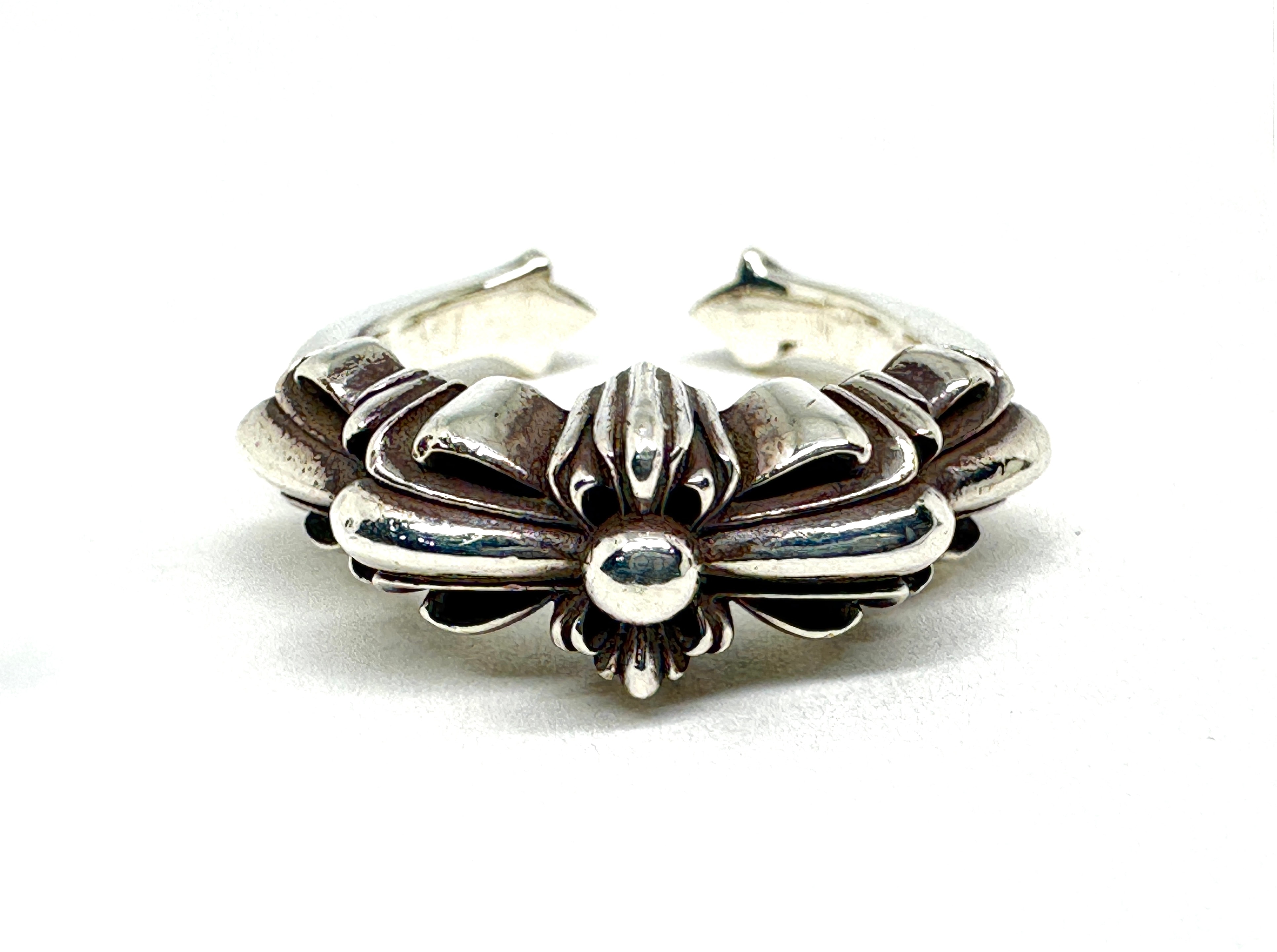 Chrome Hearts Baby Classic Double Floral Cross Ring "Silver"