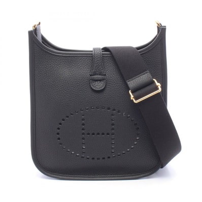 エルメス HERMES エヴリン23 ショルダーバッグ バッグ レザー トリヨンクレマンス トリヨンクレマンス ブラック(エルメス) レディース ブラック系 【中古】