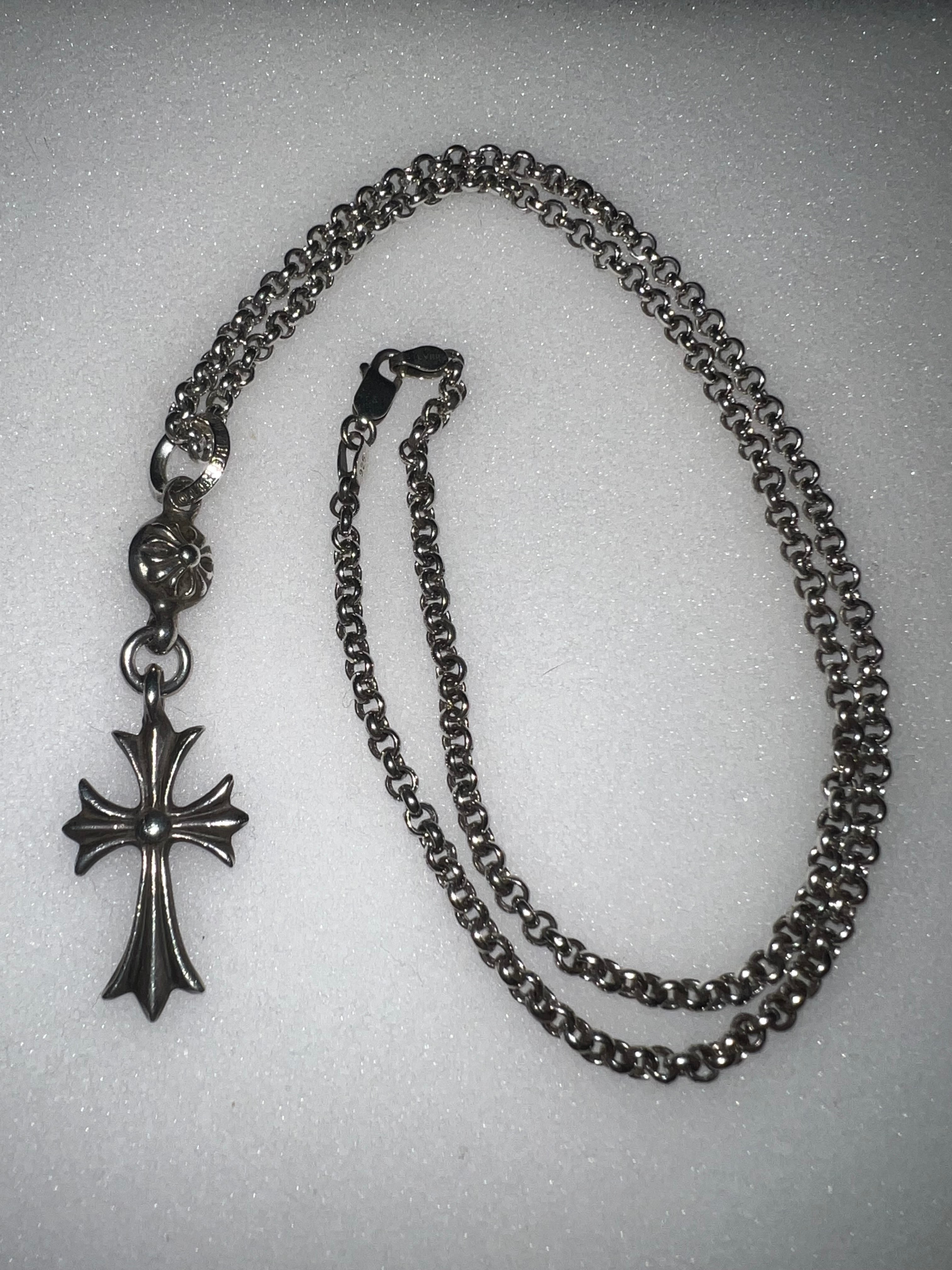 Chrome Hearts 1 Ball Tiny CH Cross Charm "Silver"