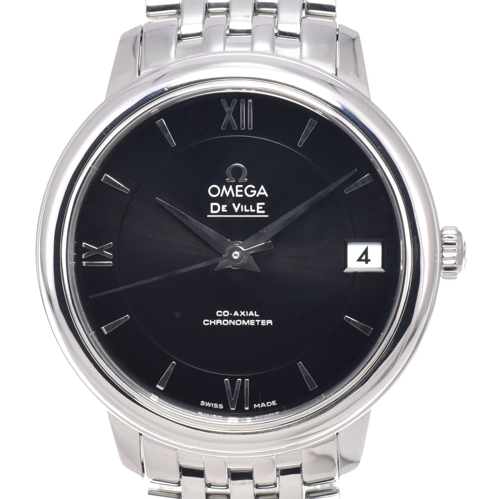 オメガ OMEGA 424.10.33.20.01.001 デビル プレステージ コーアクシャル 自動巻き レディース 美品 箱・保証書付き 腕時計 A#149572