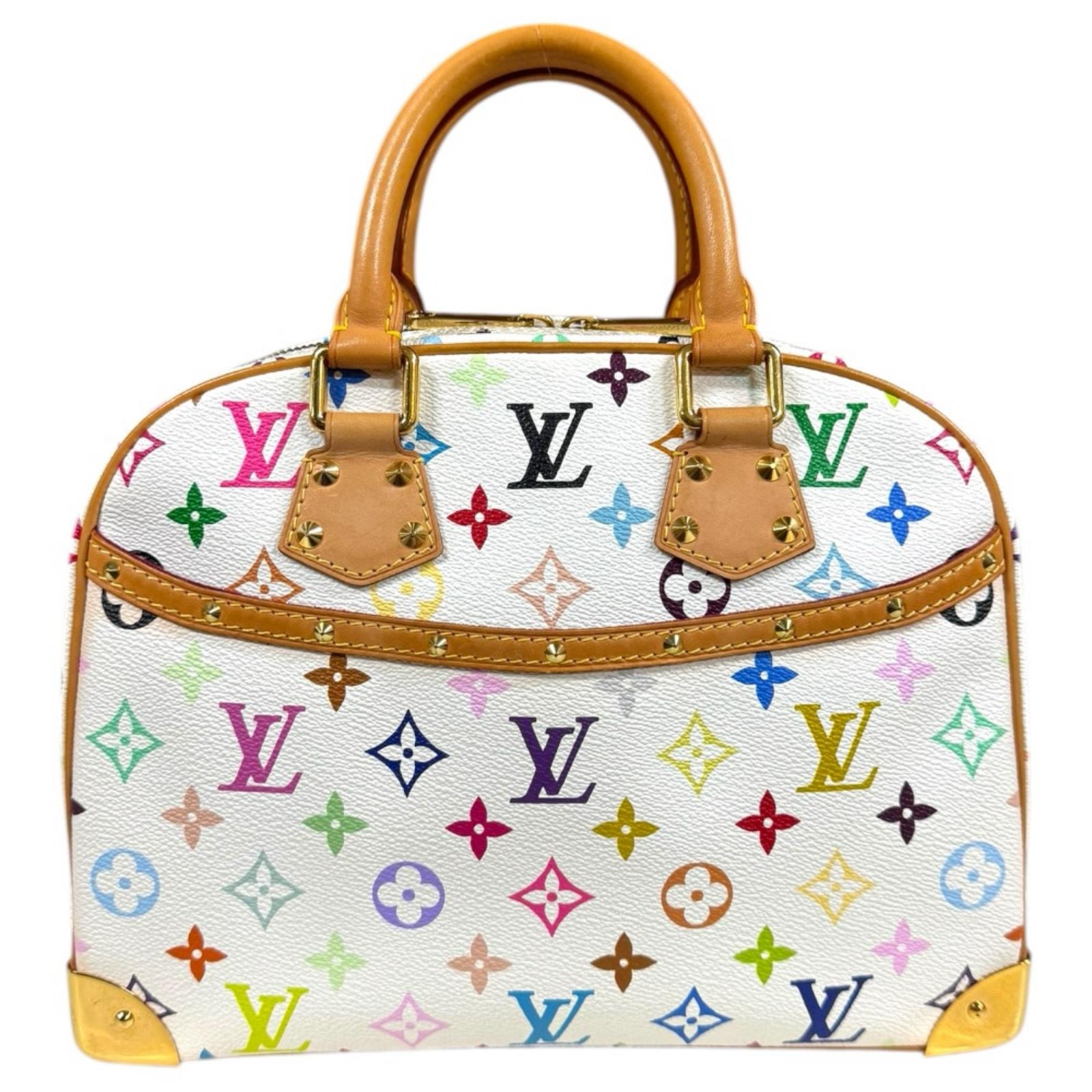 ルイヴィトン トゥルーヴィル モノグラムマルチカラー ハンドバッグ モノグラムマルチカラー M92663 ホワイト レディース LOUIS VUITTON 中古