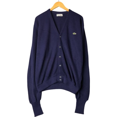 古着 70年代 ラコステ LACOSTE IZOD アクリルニットカーディガン メンズXL相当 ヴィンテージ/eaa595840