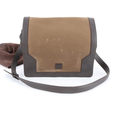 ダンヒル ショルダーバッグ レザー×キャンバス