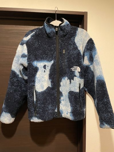Supreme x The North Face Bleached Denim Print Fleece Jacket "Indigo"