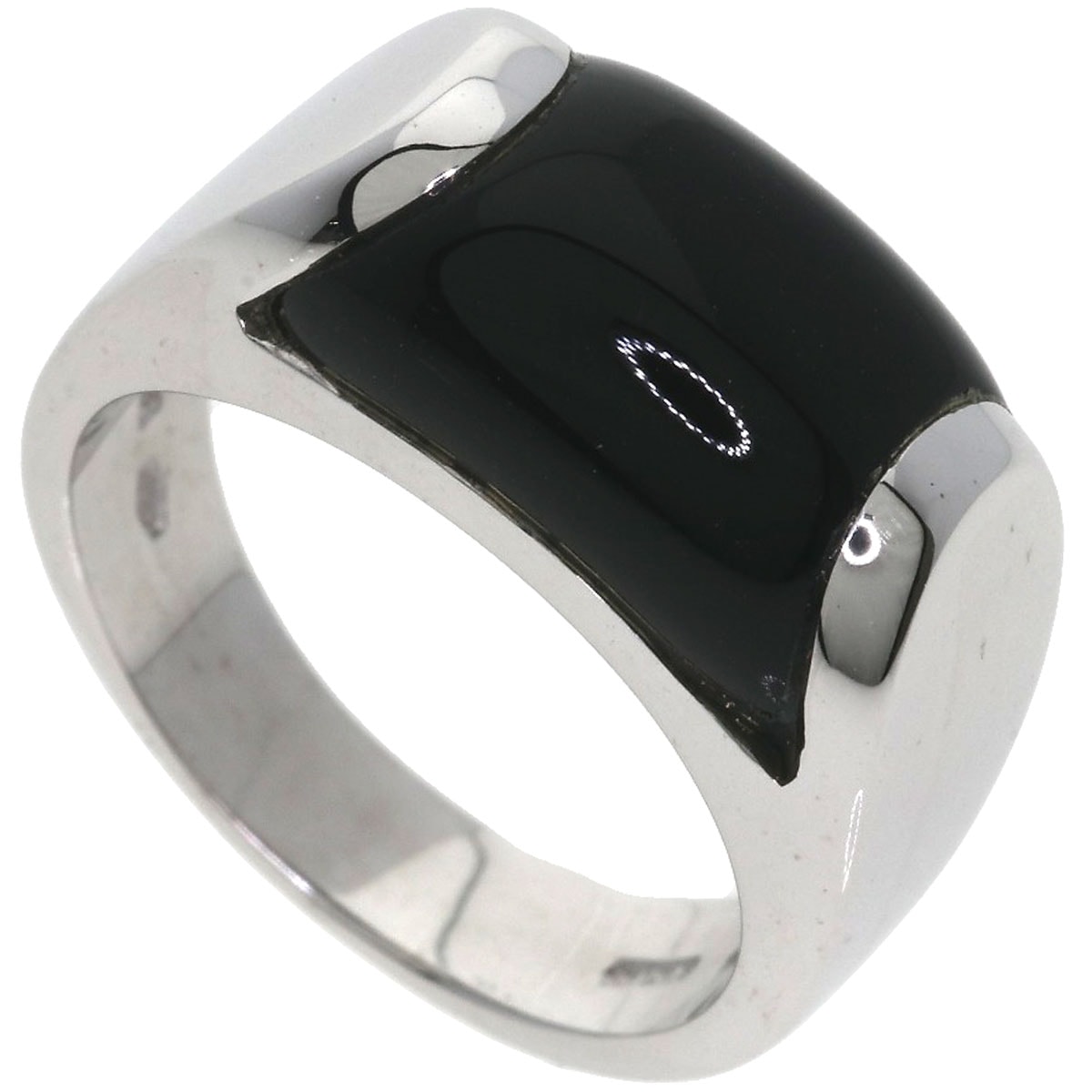 BVLGARI ブルガリ トロンケット オニキス リング・指輪 K18WG レディース [中古]