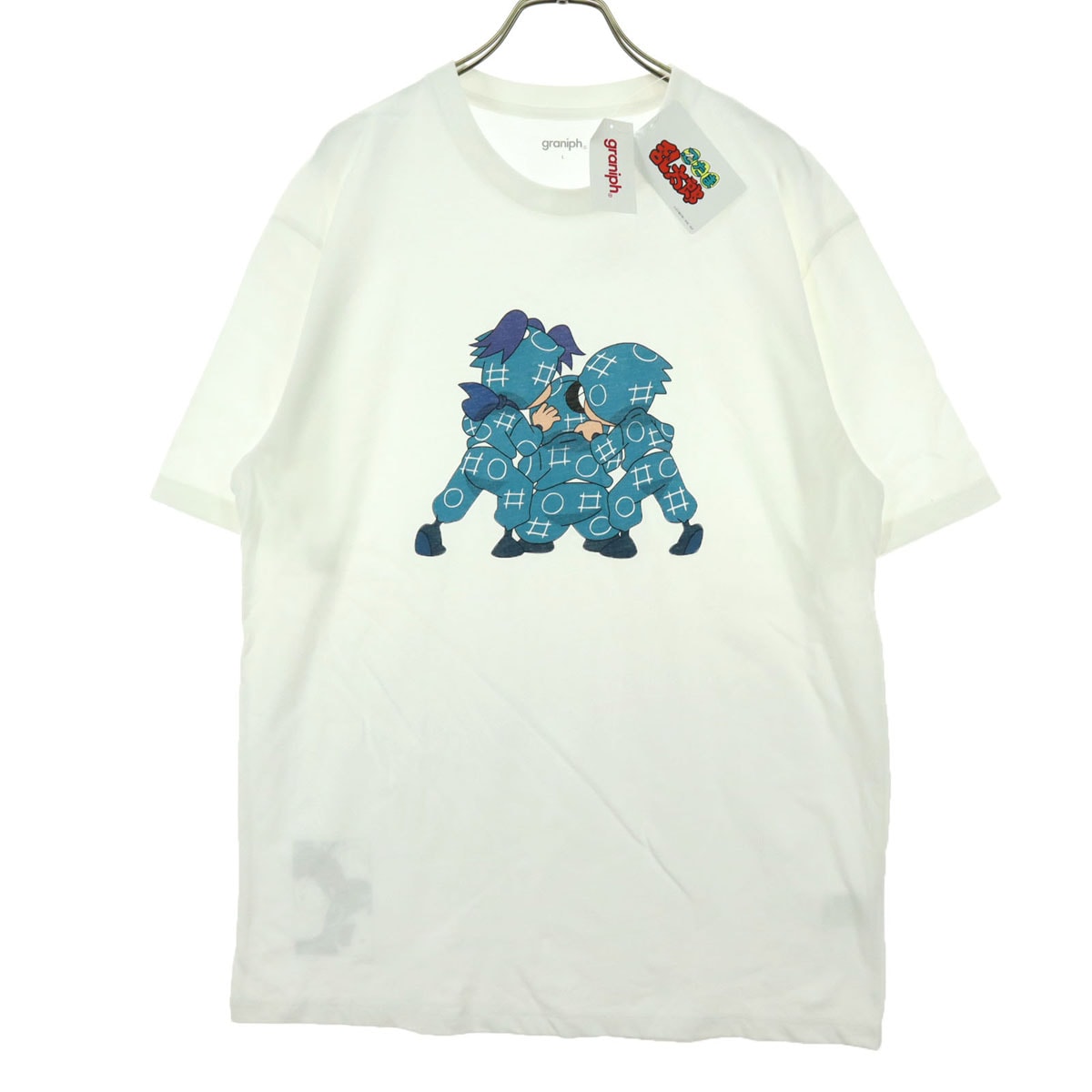 graniph グラニフ キャラクタープリント 半袖 Tシャツ L ホワイト 忍たま乱太郎