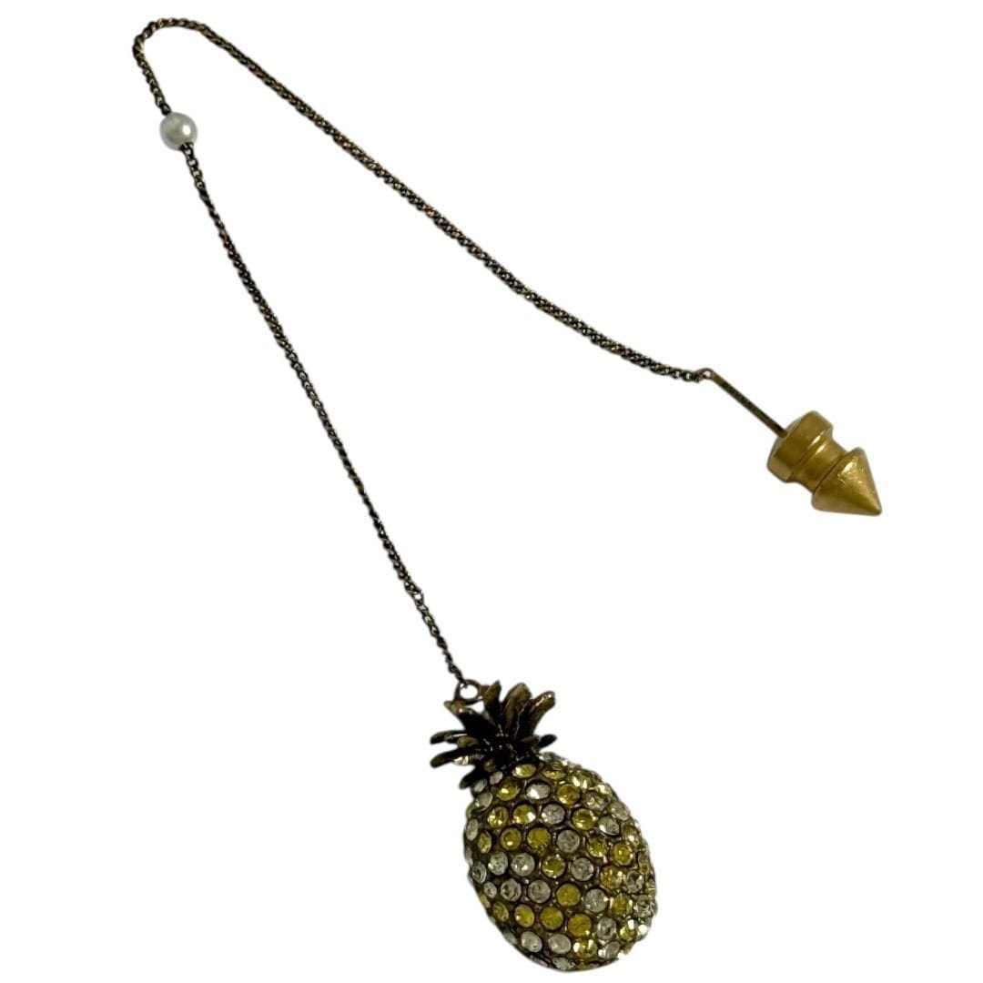 グッチ レディース シングル ピアス 片耳 スレッダー チェーン パイナップル