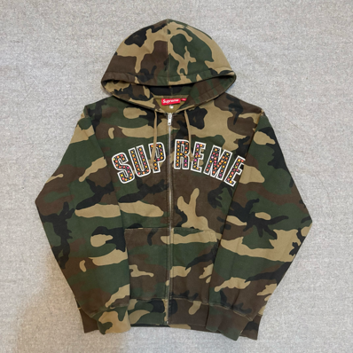 Supreme x B.B. Simon Zip Up Hooded Sweatshirt "Woodland Camo"