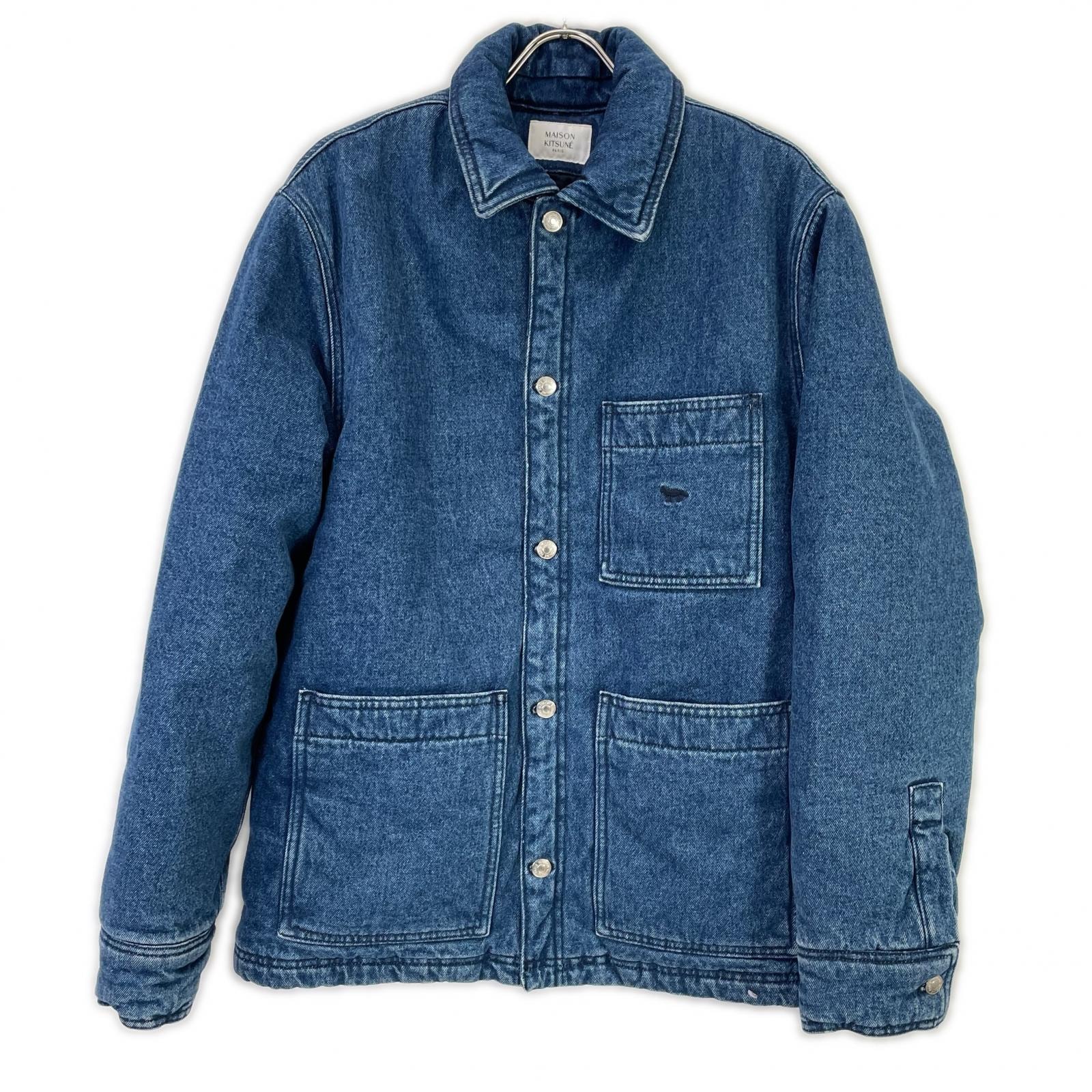 メゾンキツネ NM02119WW5023 インディゴ PADDED WORKWEAR JACKET パテッドデニムワークジャケット M