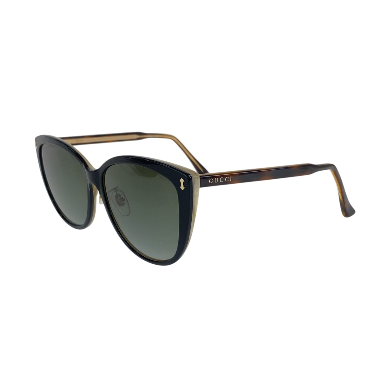 美品 GUCCI グッチ ブラック ブラウン ホワイト プラスチック 男女兼用 ウェリントン 1-0294260 【中古】