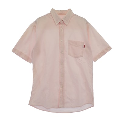 Supreme シュプリーム S/S Shirt ショートスリーブ ボタンダウン 半袖 シャツ ピンク系 S【中古】