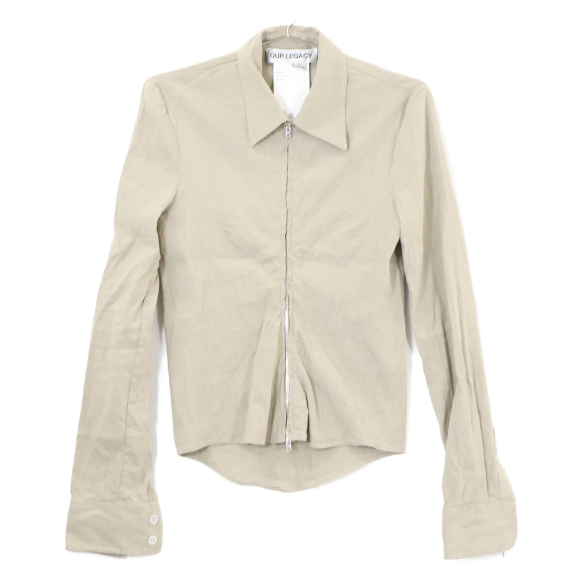 アワーレガシー 【美品/25SS】W2252SDG SLIM ZIP SHIRT リネン混 スリムジップシャツ 32
