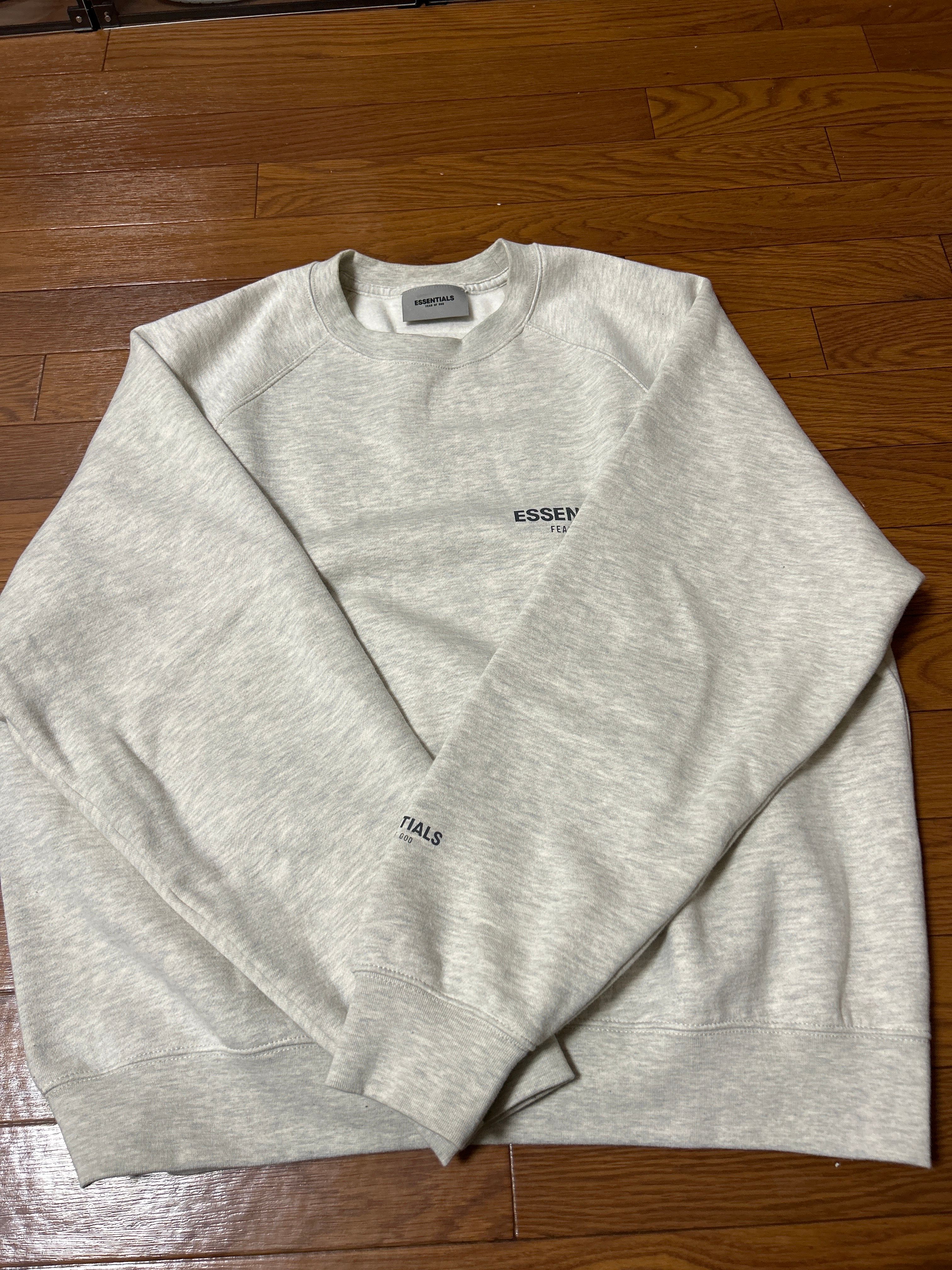FEAR OF GOD ESSENTIALS PULLOVER CREWNECK "Light Heather Oatmeal"
