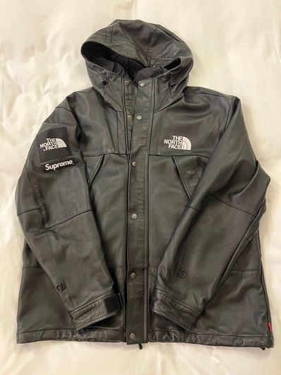 Supreme x The North Face Leather Mountain Parka "Black"