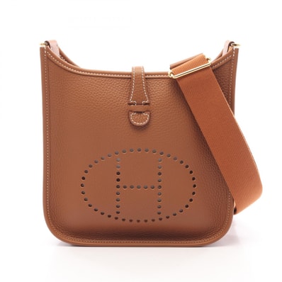 エルメス HERMES エヴリン23 ゴールド ショルダーバッグ バッグ トリヨンクレマンス トリヨンクレマンス レディース ブラウン系 【中古】