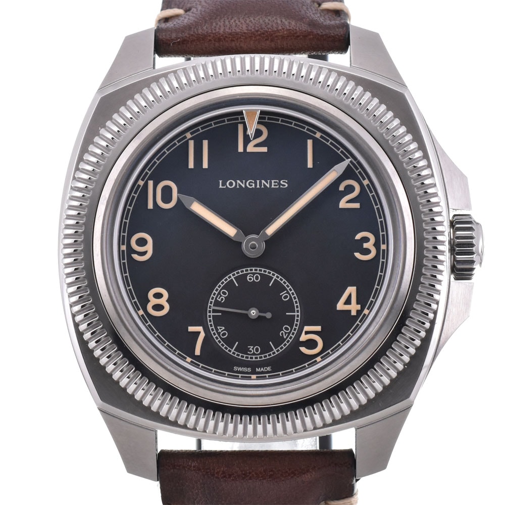 値下 ロンジン LONGINES L2.838.4.53.9 パイロット マジェテック 自動巻き メンズ 美品 箱・保証書付き B#144225
