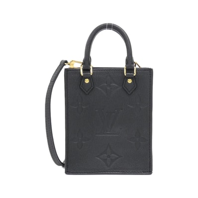 Louis Vuitton Monogram Empreinte Leather Petit Sac Plat "Noir"