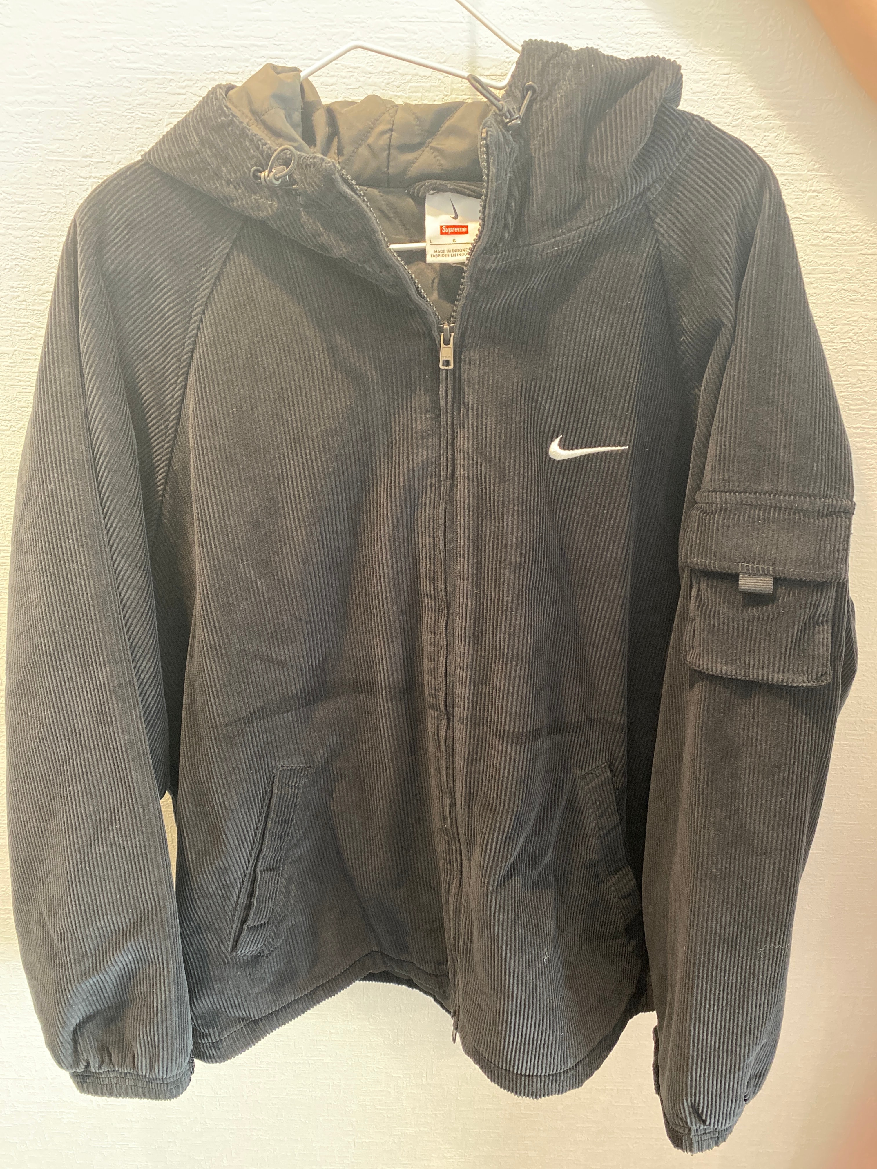 Supreme / Nike Arc Corduroy Hooded Jacket "Black"