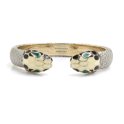 ブルガリ BVLGARI ブレスレット バングル セルペンティ メタル シルバー ゴールド レディース【中古】 h32415c