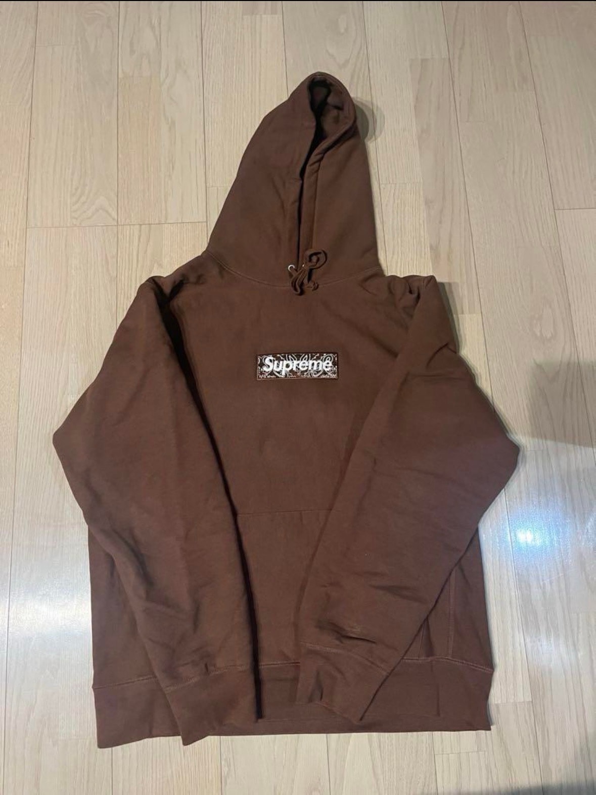 Supreme Bandana Box Logo Hooded Sweatshirt "Brown"