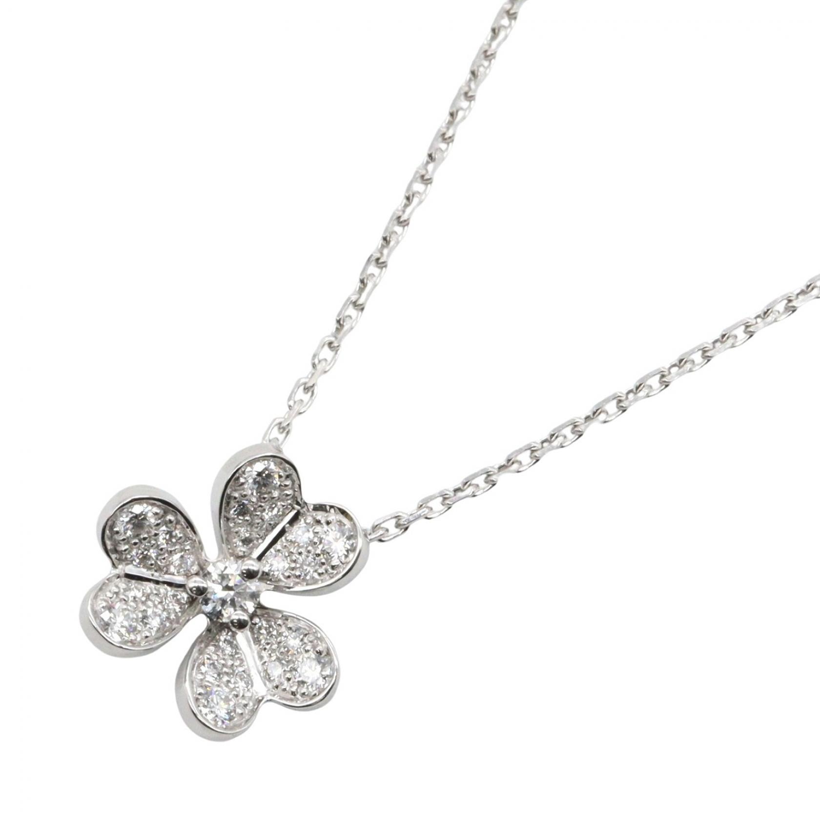 ヴァンクリーフ&アーペル Van Cleef & Arpels フリヴォル ダイヤ ネックレス ミニ ネックレス ジュエリー K18WG(ホワイトゴールド) ダイヤモンド レディース シルバー系 / クリア系 VCARP3W300 【中古】