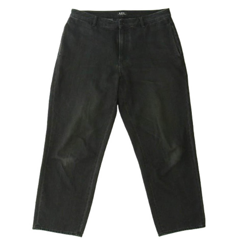 A.P.C. アーペーセー デニムパンツ テーパード ワイド デニム パンツ ブラック系 L【中古】