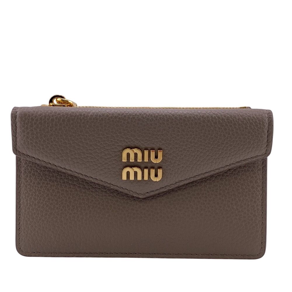 ミュウミュウ MIUMIU コインケース フラグメントケース 5MF060 ベージュ