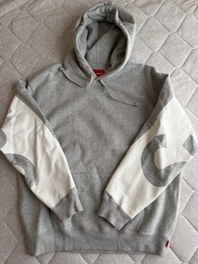 Supreme Big Logo Hooded Sweatshirt "Grey"