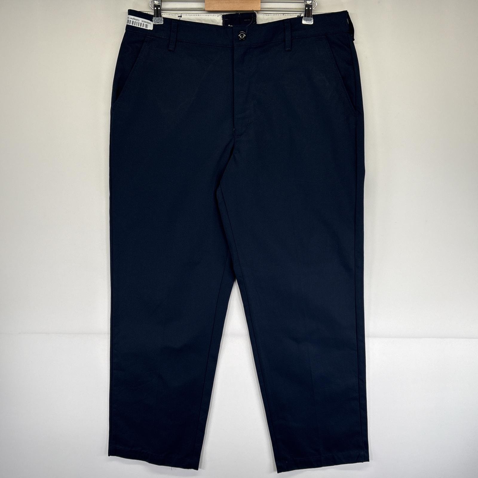 古着 レッドキャップ RED KAP ワークパンツ チノパン ワンポイントロゴ 作業着 長ズボン ジッパーフライ w38 L32  ネイビー メンズ