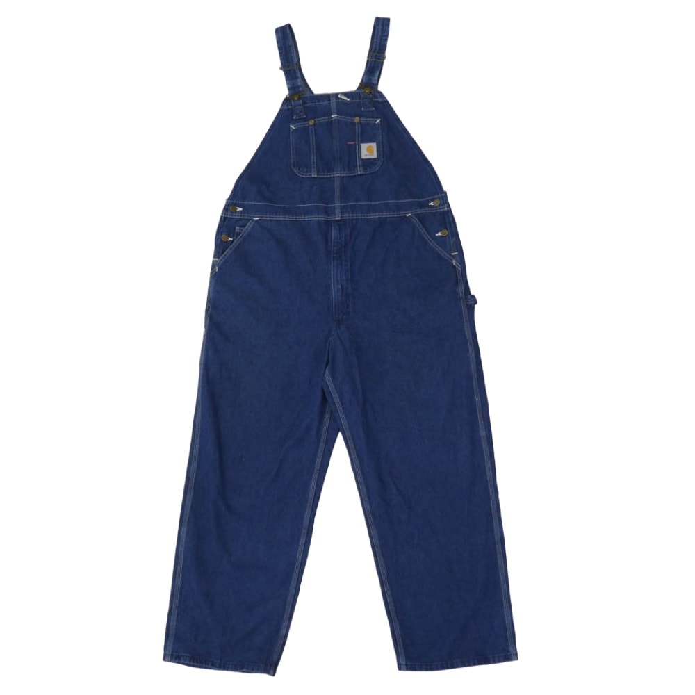 Carhartt カーハート オーバーオール 90s ヴィンテージ USA製 デニム オーバーオール サロペット インディゴブルー系【中古】