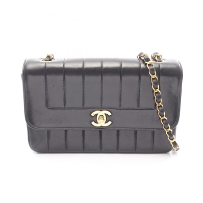 シャネル CHANEL マドモアゼル ショルダーバッグ バッグ ラムスキン(羊革) レディース ブラック系 【中古】