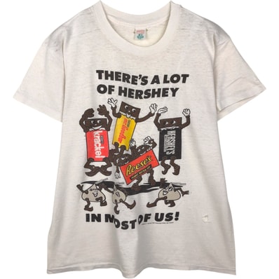 古着 ~90年代 ヘインズ Hanes HERSHEY'S ハーシーズ アドバタイジングTシャツ USA製 メンズM相当 ヴィンテージ/eaa640886