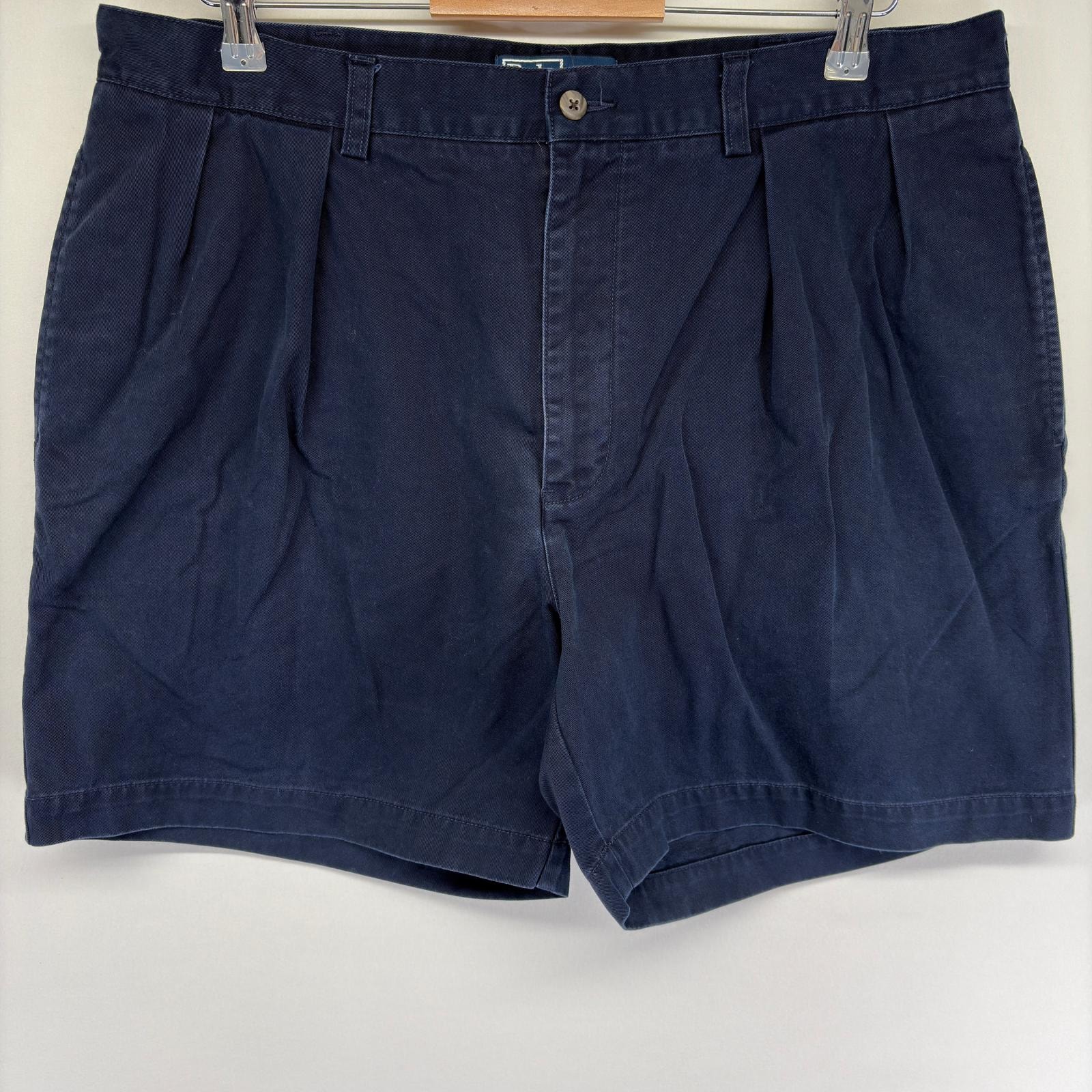 古着 ポロバイラルフローレン Polo by Ralph Lauren パンツ ポロチノ ハーフパンツ ANDREW SHORT ツータック w38  ネイビー系 メンズ