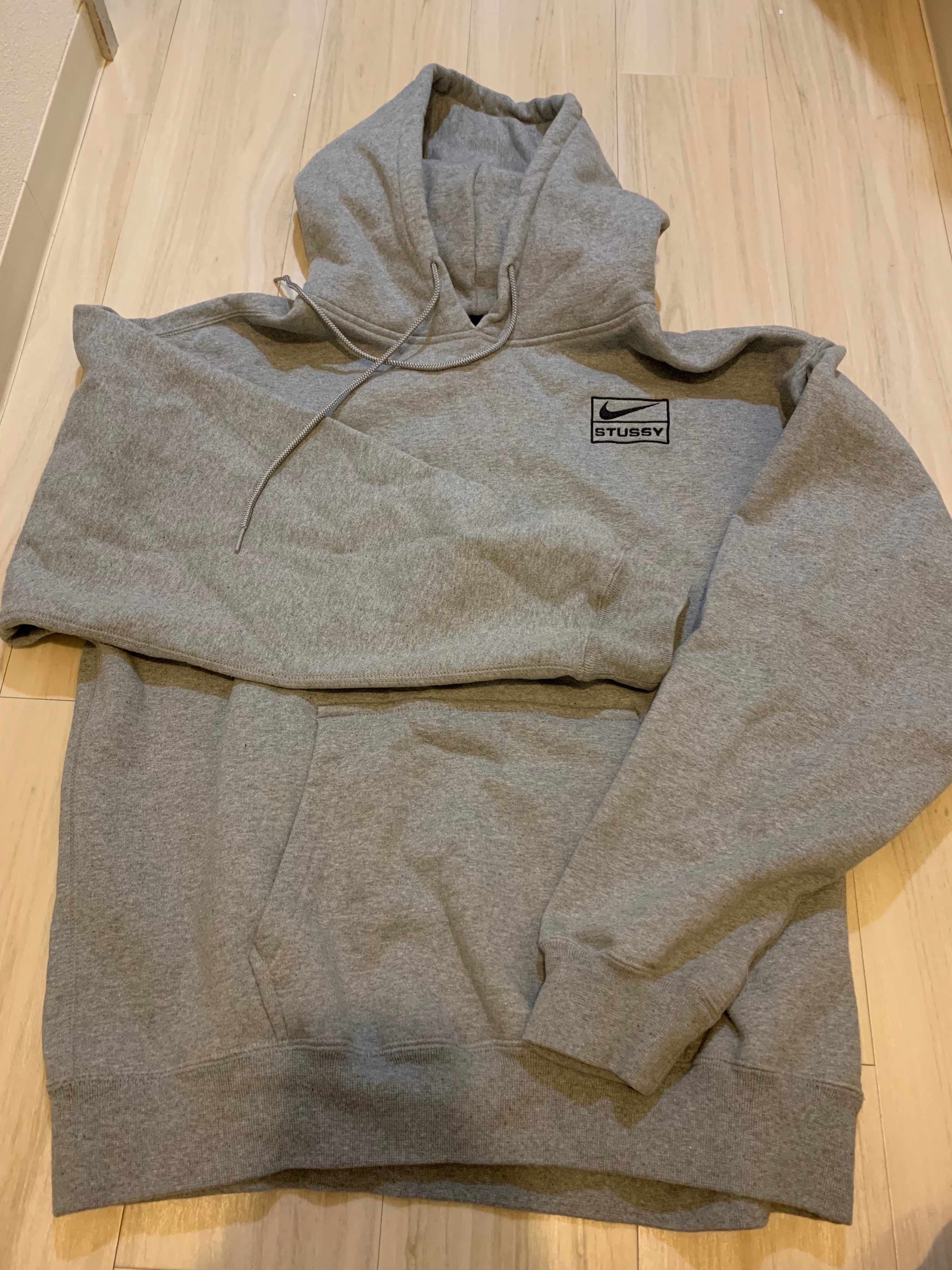 Stussy × Nike NRG Washed Hoodie (US Size) "Grey" DJ9488-063