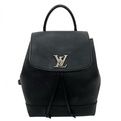 LOUIS VUITTON ルイヴィトン リュック ロックミーバックパック M41815 グレインカーフレザー ブラック 黒 シルバー金具 レディース【中古品】
