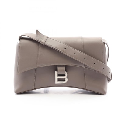バレンシアガ BALENCIAGA DOWNTOWN ダウンタウン XS ショルダーバッグ バッグ レザー レディース グレー系 【中古】